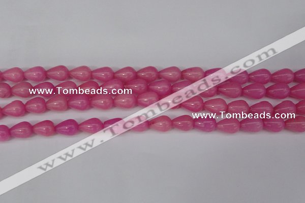 CCN3765 15.5 inches 10*14mm teardrop candy jade beads wholesale