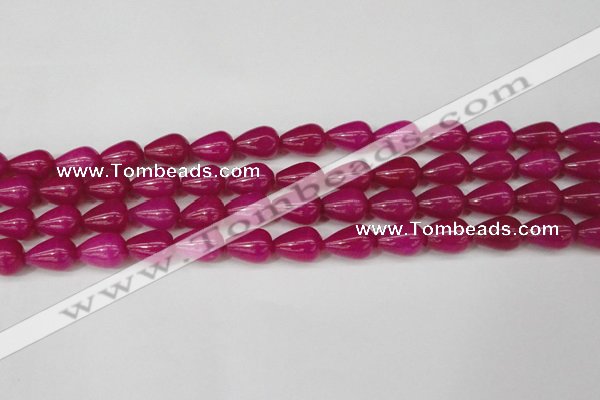 CCN3766 15.5 inches 10*14mm teardrop candy jade beads wholesale