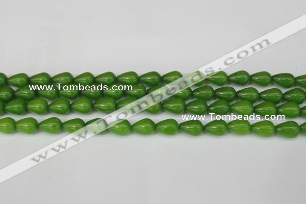 CCN3769 15.5 inches 10*14mm teardrop candy jade beads wholesale