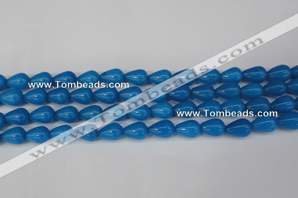 CCN3771 15.5 inches 10*14mm teardrop candy jade beads wholesale