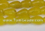 CCN3775 15.5 inches 8*12mm faceted teardrop candy jade beads