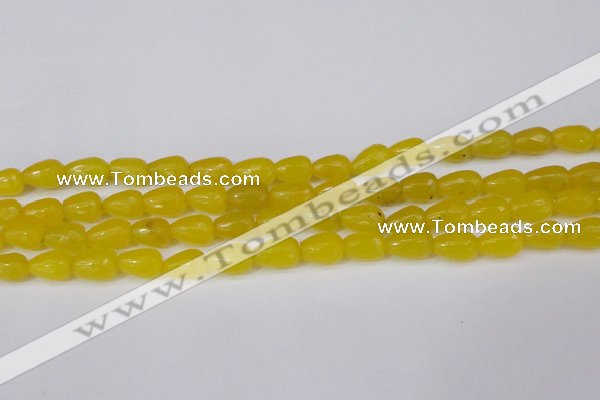 CCN3775 15.5 inches 8*12mm faceted teardrop candy jade beads