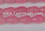 CCN3776 15.5 inches 8*12mm faceted teardrop candy jade beads