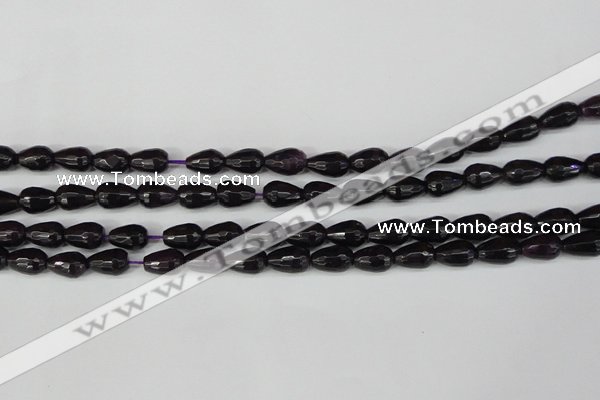 CCN3780 15.5 inches 8*12mm faceted teardrop candy jade beads