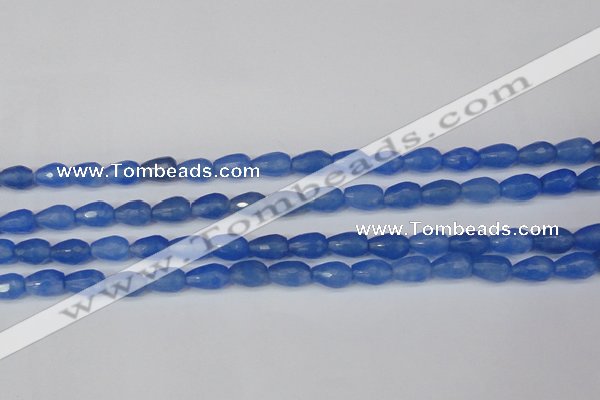 CCN3782 15.5 inches 8*12mm faceted teardrop candy jade beads