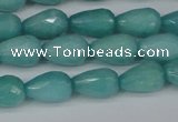 CCN3786 15.5 inches 8*12mm faceted teardrop candy jade beads