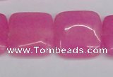 CCN3802 15.5 inches 20*20mm square candy jade beads wholesale