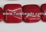 CCN3804 15.5 inches 20*20mm square candy jade beads wholesale