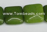 CCN3808 15.5 inches 20*20mm square candy jade beads wholesale