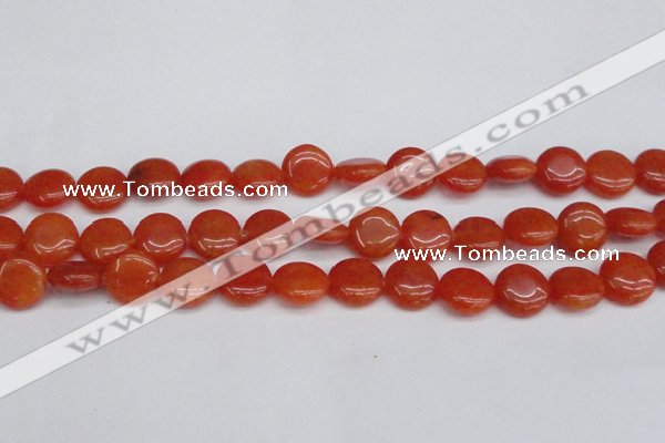 CCN3816 15.5 inches 14mm flat round candy jade beads wholesale