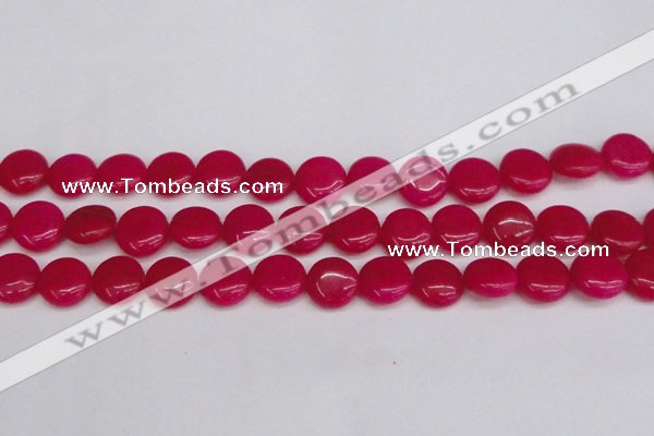 CCN3819 15.5 inches 14mm flat round candy jade beads wholesale