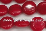 CCN3820 15.5 inches 14mm flat round candy jade beads wholesale