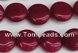 CCN3821 15.5 inches 14mm flat round candy jade beads wholesale