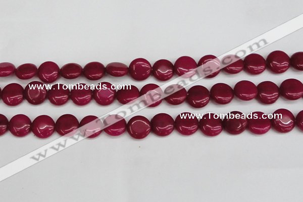 CCN3821 15.5 inches 14mm flat round candy jade beads wholesale