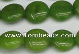 CCN3823 15.5 inches 14mm flat round candy jade beads wholesale