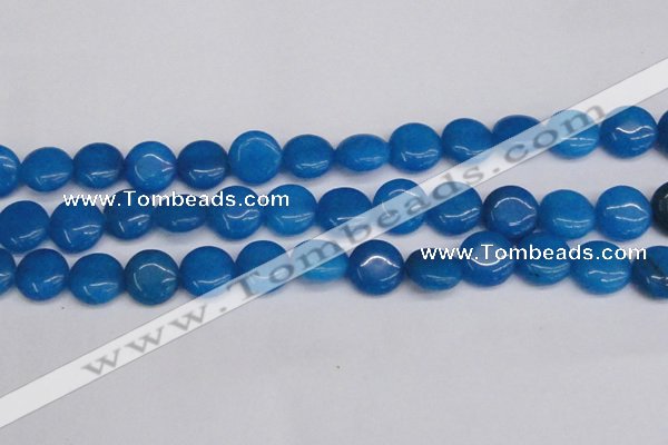 CCN3825 15.5 inches 14mm flat round candy jade beads wholesale