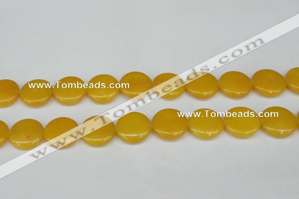 CCN3830 15.5 inches 20mm flat round candy jade beads wholesale