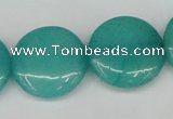 CCN3831 15.5 inches 20mm flat round candy jade beads wholesale