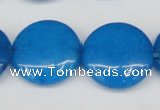 CCN3832 15.5 inches 20mm flat round candy jade beads wholesale