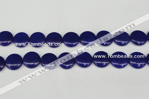 CCN3833 15.5 inches 20mm flat round candy jade beads wholesale