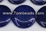 CCN3847 15.5 inches 30mm flat round candy jade beads wholesale