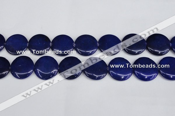 CCN3847 15.5 inches 30mm flat round candy jade beads wholesale