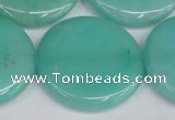 CCN3855 15.5 inches 35mm flat round candy jade beads wholesale