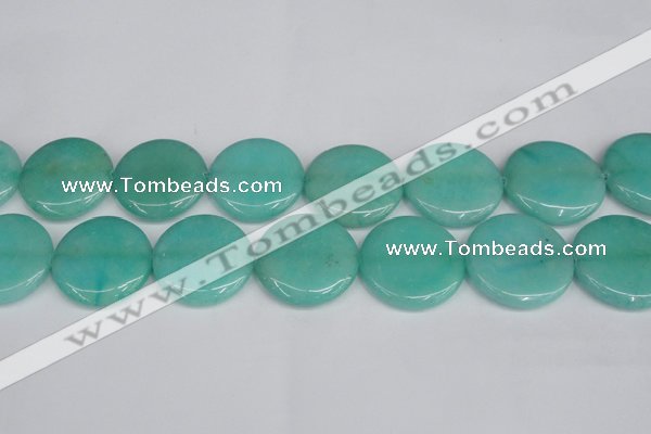 CCN3855 15.5 inches 35mm flat round candy jade beads wholesale