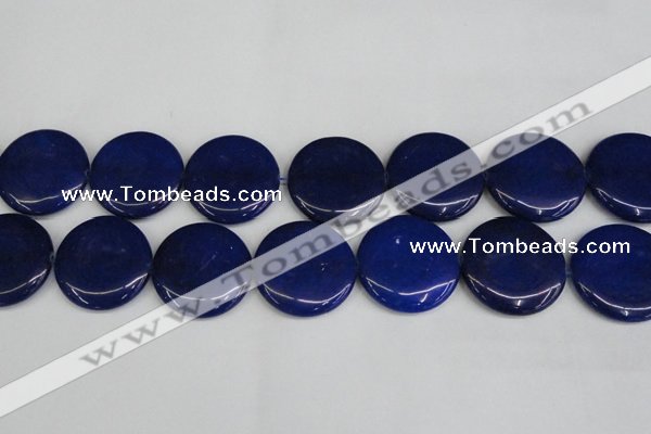 CCN3859 15.5 inches 35mm flat round candy jade beads wholesale