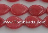 CCN3861 15.5 inches 13*18mm flat teardrop candy jade beads