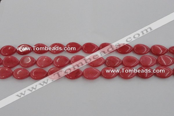 CCN3861 15.5 inches 13*18mm flat teardrop candy jade beads