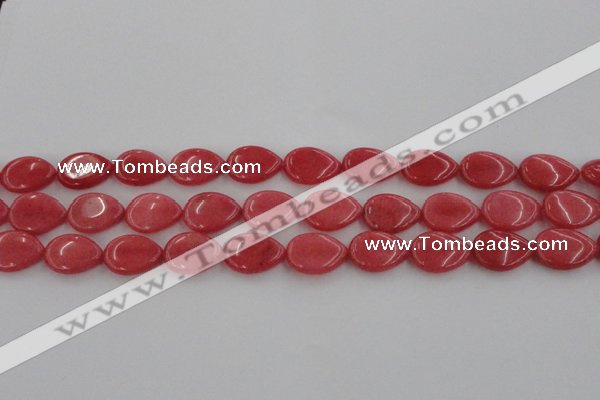 CCN3861 15.5 inches 13*18mm flat teardrop candy jade beads