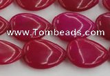 CCN3862 15.5 inches 13*18mm flat teardrop candy jade beads