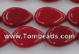 CCN3864 15.5 inches 13*18mm flat teardrop candy jade beads