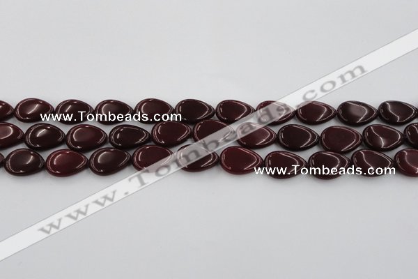 CCN3865 15.5 inches 13*18mm flat teardrop candy jade beads