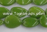 CCN3868 15.5 inches 13*18mm flat teardrop candy jade beads