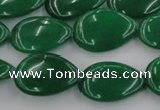 CCN3869 15.5 inches 13*18mm flat teardrop candy jade beads