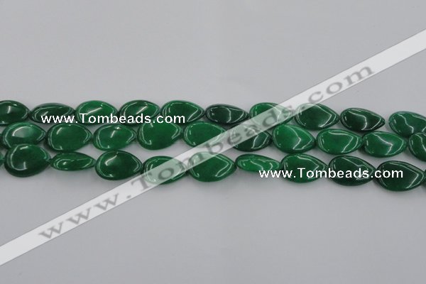 CCN3869 15.5 inches 13*18mm flat teardrop candy jade beads