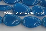 CCN3872 15.5 inches 13*18mm flat teardrop candy jade beads