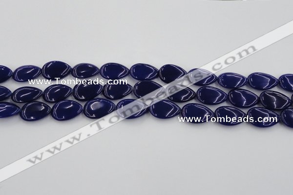 CCN3873 15.5 inches 13*18mm flat teardrop candy jade beads