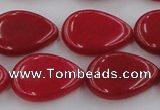 CCN3879 15.5 inches 15*20mm flat teardrop candy jade beads