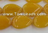 CCN3882 15.5 inches 15*20mm flat teardrop candy jade beads