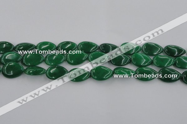 CCN3884 15.5 inches 15*20mm flat teardrop candy jade beads