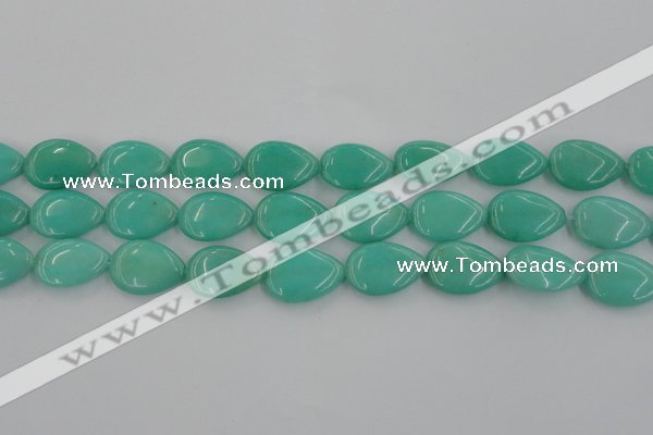 CCN3885 15.5 inches 15*20mm flat teardrop candy jade beads