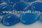 CCN3887 15.5 inches 15*20mm flat teardrop candy jade beads