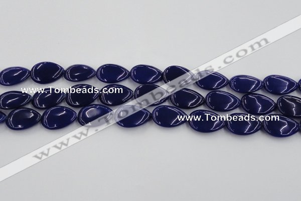 CCN3888 15.5 inches 15*20mm flat teardrop candy jade beads