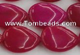 CCN3892 15.5 inches 18*25mm flat teardrop candy jade beads