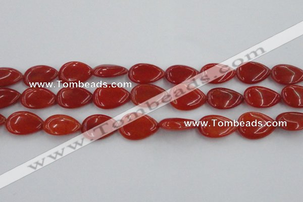 CCN3893 15.5 inches 18*25mm flat teardrop candy jade beads