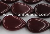 CCN3895 15.5 inches 18*25mm flat teardrop candy jade beads