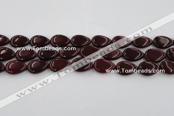 CCN3895 15.5 inches 18*25mm flat teardrop candy jade beads